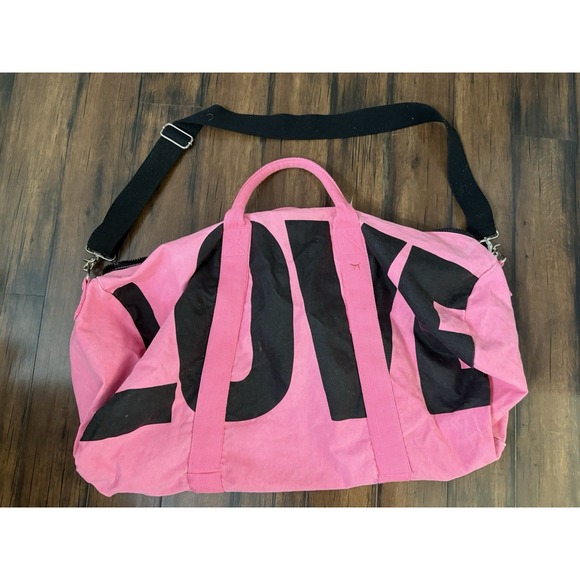 VTG Victoria's Secret PINK y2k 2000s duffle bag XL Extra large With Strap - Picture 2 of 9